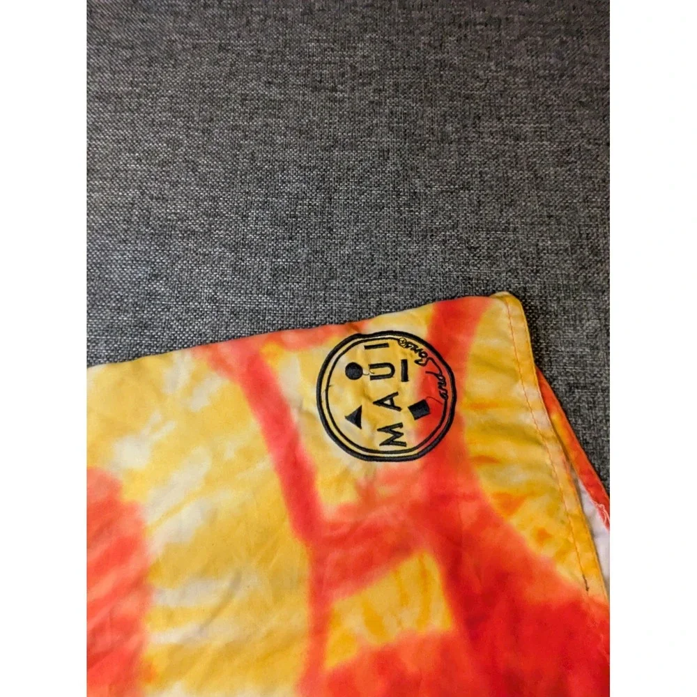 Maui and Sons Mens Tie Dye Graphic Swim Board Shorts Medium Mesh Lined Medium
